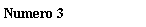 Text Box: Numero 3